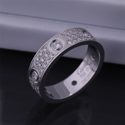 N4210400 Love Ring Diamond Paved White Gold With Main Diamonds