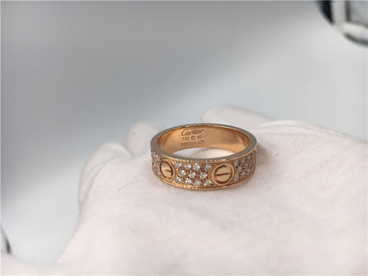 คุณภาพ  Wedding Rings Luxury Gold Jewelry , Luxury 18K Gold  Love Wedding Band โรงงาน