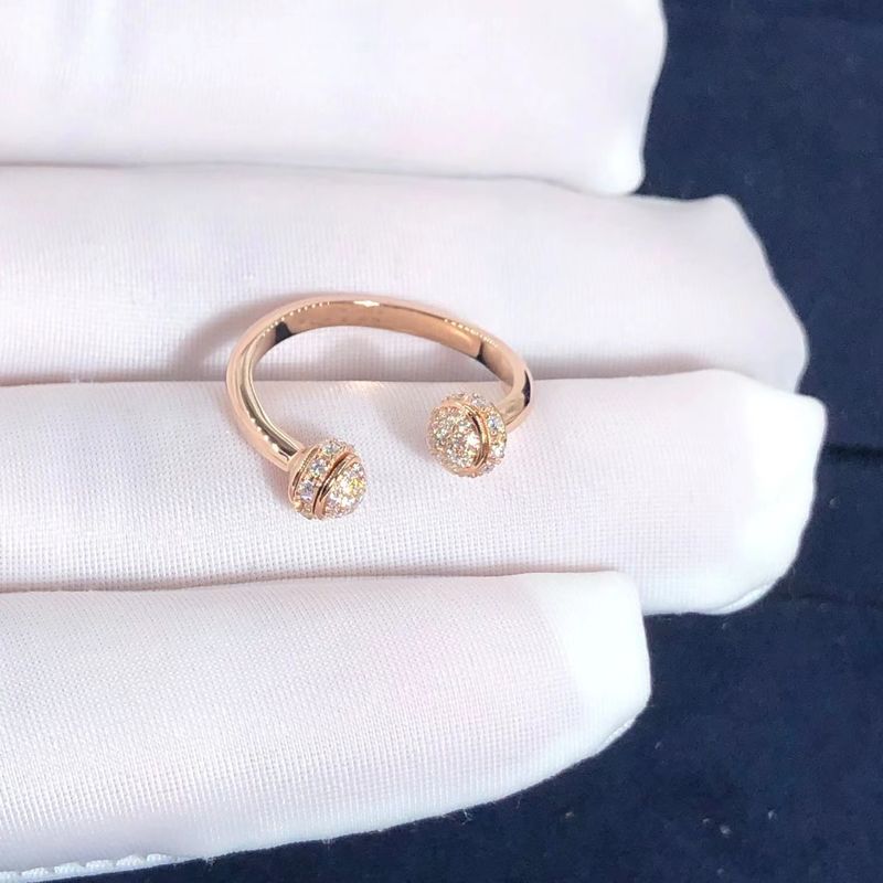 คุณภาพ Piaget ครอบครองแหวนเปิดในชุดทองคำกุหลาบ 18K พร้อมเพชรเจียระไน 58 เม็ด โรงงาน