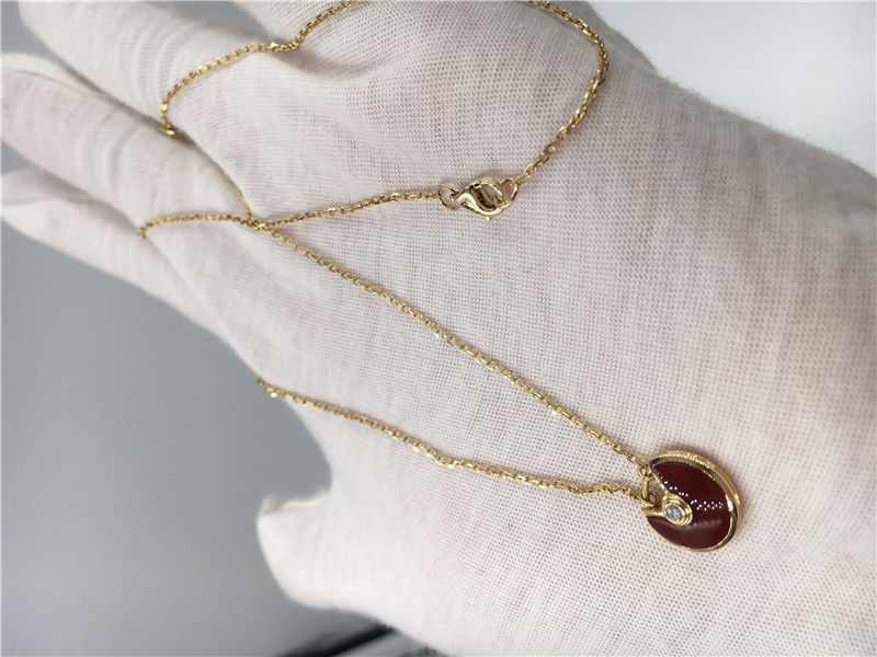 คุณภาพ XS รุ่น High End เครื่องประดับที่กำหนดเอง Amulette De สร้อยคอ 18K Rose Gold Carnelian โรงงาน