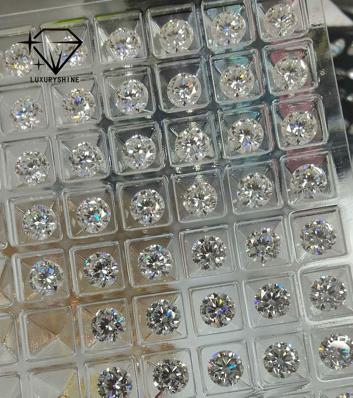 คุณภาพ LuxuryShine VS1 เพชรแล็บ 1 กะรัต 2 กะรัต 3 กะรัต 4 กะรัต 5 กะรัต ทรงกลม สีขาว เจียระไนดีเยี่ยม ได้รับการรับรองจาก IGI โรงงาน