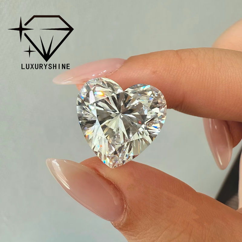 คุณภาพ LuxuryShine VVS2 หัวใจสีขาว ดีเยี่ยมตัดห้องปฏิบัติการ เพชรเติบโต 1CT 2CT 3CT 4CT 5CT การสนับสนุนการปรับแต่งพิเศษ โรงงาน