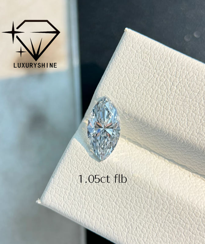คุณภาพ LuxuryShine VVS2 รูปทรง Marquise ขนาด 0.3-15 กะรัต เพชรแล็บ D-F Color 3EX Cut พร้อมใบรับรอง IGI เพชรแท้ โรงงาน
