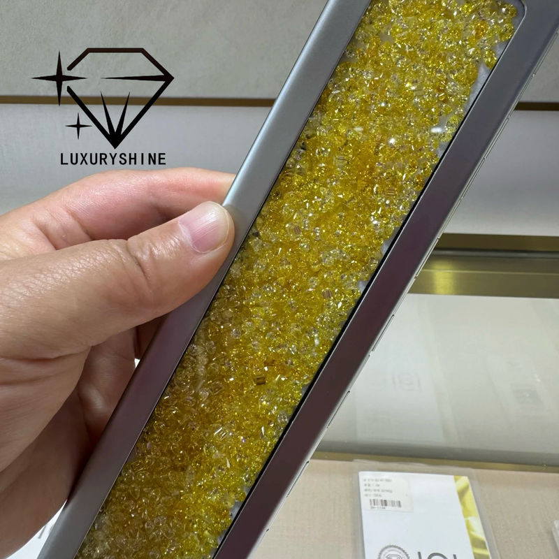 คุณภาพ LuxuryShine VVS-VS เพชรแล็บสีแฟนซีเยลโลว์/ไลท์เยลโลว์/แฟนซีอินเทนส์/วิivid เยลโลว์ 1 กะรัต 2 กะรัต 3 กะรัต 4 กะรัต 5 กะรัต ทรง Oval Excellent Cut พร้อมใบรับรองและเครื่องประดับสั่งทำพิเศษ โรงงาน