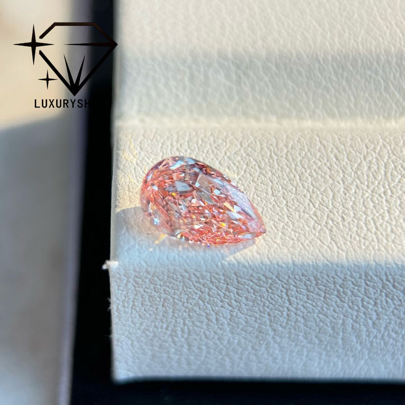 คุณภาพ LuxuryShine เพชรหลุดแล็บทรงลูกแพรสีชมพูแฟนซี 1-15 กะรัต VVS-VS & เครื่องประดับงานแต่งงาน & เครื่องประดับสั่งทำพิเศษ ﻿ โรงงาน
