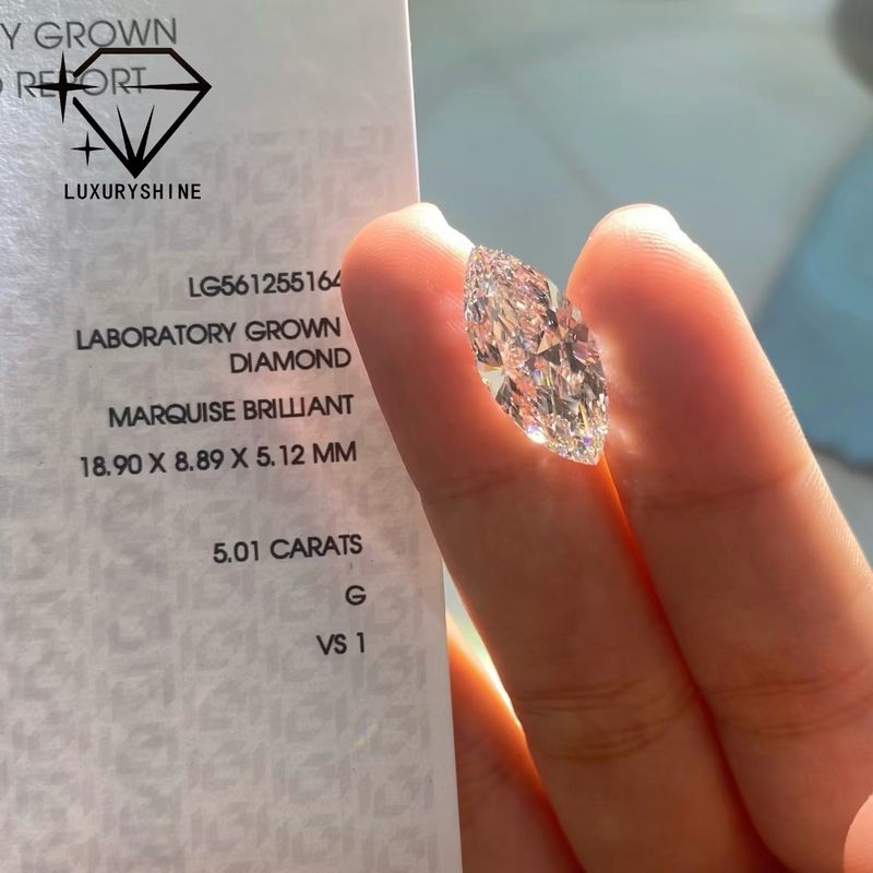 คุณภาพ สีมาร์กวิสเพชรที่เติบโตในห้องปฏิบัติการ VVS-VS D-F สี IGI รับรอง โรงงาน