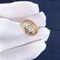Cartier 18K gold Trinity Ring Small Model White Gold Yellow Gold  Rose Gold and Diamonds