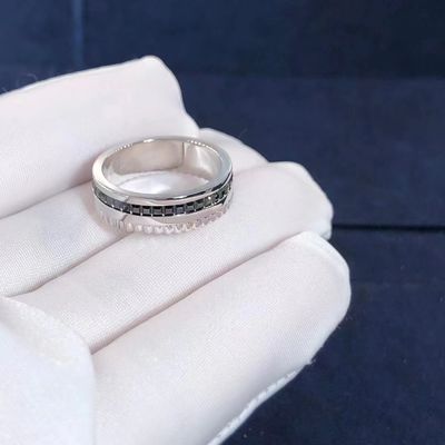 คุณภาพ เครื่องประดับทองสุดหรู Quatre Black Edition Ring ทองคำ 18k และเพชรแท้ โรงงาน