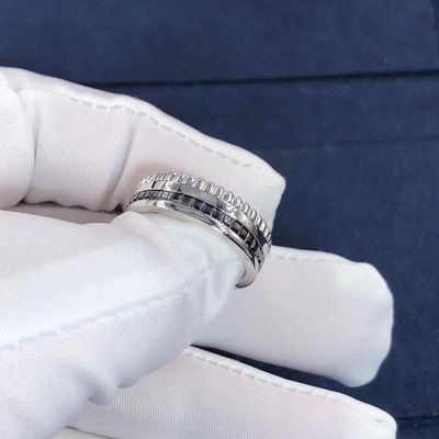 คุณภาพ เครื่องประดับทองสุดหรู Quatre Black Edition Ring ทองคำ 18k และเพชรแท้ โรงงาน