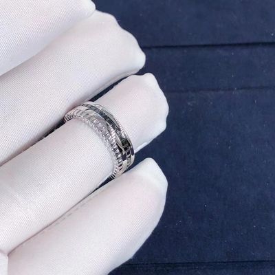 คุณภาพ เครื่องประดับทองสุดหรู Quatre Black Edition Ring ทองคำ 18k และเพชรแท้ โรงงาน