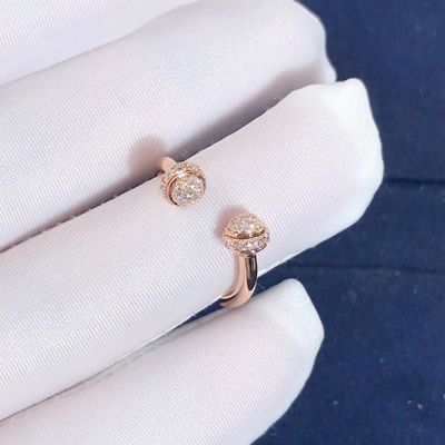 คุณภาพ Piaget ครอบครองแหวนเปิดในชุดทองคำกุหลาบ 18K พร้อมเพชรเจียระไน 58 เม็ด โรงงาน