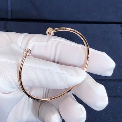 คุณภาพ 18K Gold Piaget Possession Open Bangle Bracelet รองรับการสั่งซื้อตัวอย่าง OEM โรงงาน