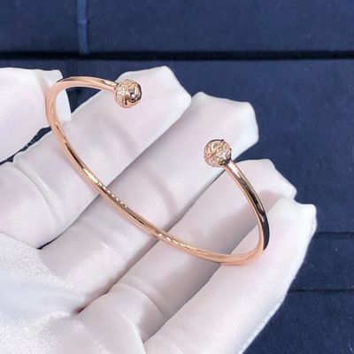 คุณภาพ 18K Gold Piaget Possession Open Bangle Bracelet รองรับการสั่งซื้อตัวอย่าง OEM โรงงาน