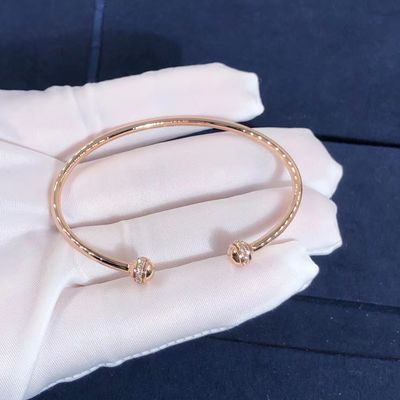 คุณภาพ 18K Gold Piaget Possession Open Bangle Bracelet รองรับการสั่งซื้อตัวอย่าง OEM โรงงาน