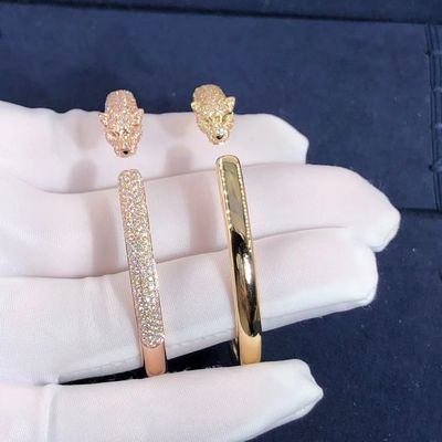 คุณภาพ สร้อยข้อมือทองคำ 18K ระดับไฮเอนด์ Car Tier Panthere Bracelet For Girl Gift โรงงาน