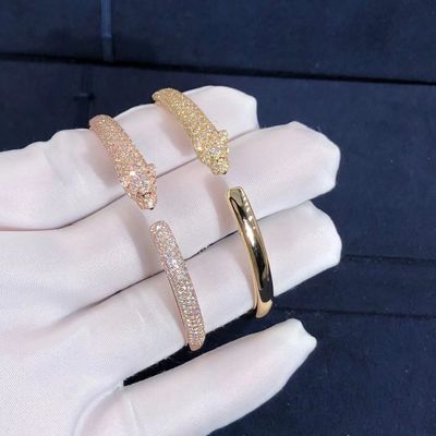 คุณภาพ สร้อยข้อมือทองคำ 18K ระดับไฮเอนด์ Car Tier Panthere Bracelet For Girl Gift โรงงาน