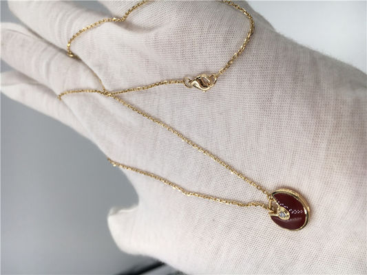 คุณภาพ XS รุ่น High End เครื่องประดับที่กำหนดเอง Amulette De สร้อยคอ 18K Rose Gold Carnelian โรงงาน