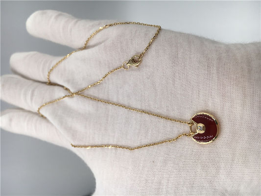 คุณภาพ XS รุ่น High End เครื่องประดับที่กำหนดเอง Amulette De สร้อยคอ 18K Rose Gold Carnelian โรงงาน