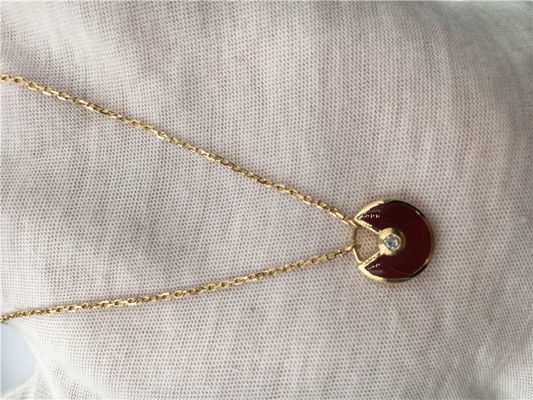 คุณภาพ XS รุ่น High End เครื่องประดับที่กำหนดเอง Amulette De สร้อยคอ 18K Rose Gold Carnelian โรงงาน