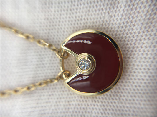คุณภาพ XS รุ่น High End เครื่องประดับที่กำหนดเอง Amulette De สร้อยคอ 18K Rose Gold Carnelian โรงงาน