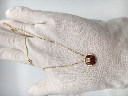 คุณภาพ XS รุ่น High End เครื่องประดับที่กำหนดเอง Amulette De สร้อยคอ 18K Rose Gold Carnelian โรงงาน