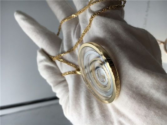 คุณภาพ จี้ทองคำ 18k ทรงกลม SI H Quality Chopard Happy Spirit Pendant โรงงาน