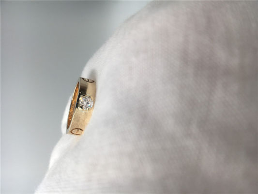 คุณภาพ Brilliant - Cut Diamond Love Solitaire Ring 18K สีเหลืองทอง N4250100 โรงงาน