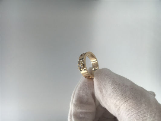 คุณภาพ Brilliant - Cut Diamond Love Solitaire Ring 18K สีเหลืองทอง N4250100 โรงงาน