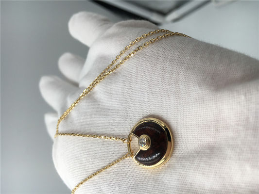 คุณภาพ สร้อยคอจี้เครื่องประดับทองคำ 18K Rose Gold 0.09 กะรัต โรงงาน