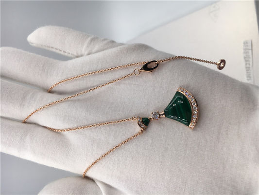 คุณภาพ เครื่องประดับหรูหราหรูหราสร้อยคอ Divas Dream สร้อยคอ CL857473 พร้อม Malachite / Diamonds Diamond โรงงาน