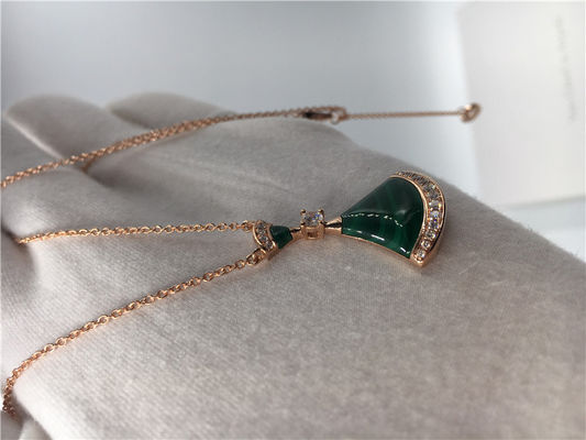 คุณภาพ เครื่องประดับหรูหราหรูหราสร้อยคอ Divas Dream สร้อยคอ CL857473 พร้อม Malachite / Diamonds Diamond โรงงาน