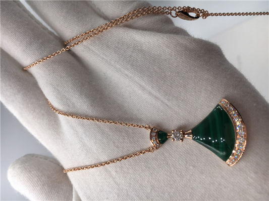คุณภาพ เครื่องประดับหรูหราหรูหราสร้อยคอ Divas Dream สร้อยคอ CL857473 พร้อม Malachite / Diamonds Diamond โรงงาน
