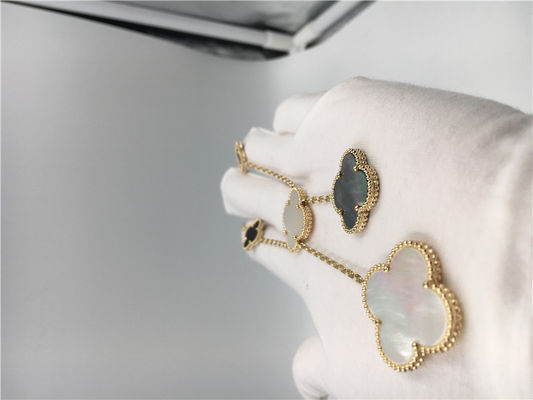 คุณภาพ สร้อยคอรูปดอกไม้สีเหลืองทอง 18k, Van Cleef Arpels Magic Alhambra สร้อยคอ โรงงาน
