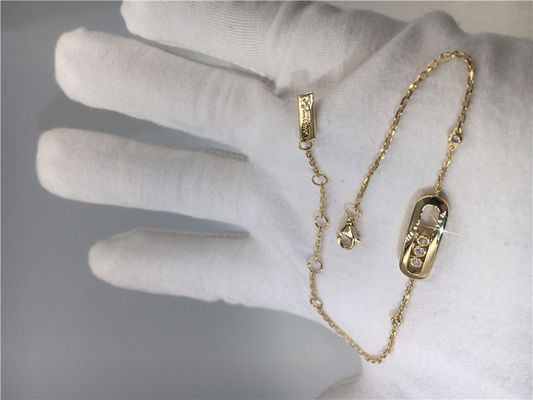 คุณภาพ No Gemstone Paris เครื่องประดับสร้อยคอทองคำ 18k Womens With VVS Diamonds โรงงาน