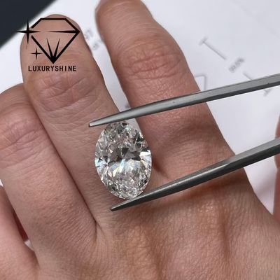 คุณภาพ LuxuryShine 0.1-10CT VVS2 หินเพชรที่เพาะขึ้นมาในห้องปฏิบัติการ D-F สีขาวโอวาลตัดดีเยี่ยม ด้วยใบรับรอง IGI 3EX หินตัดโดย LuxuryShine โรงงาน