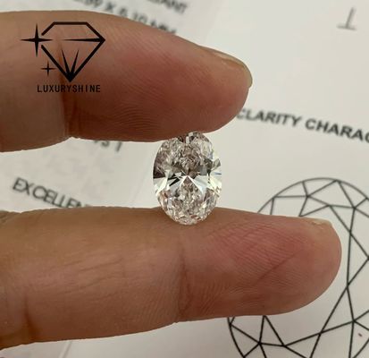 คุณภาพ LuxuryShine Excellent Cut Lab Diamond D-F สีขาวโอวาล 0.1-10CT VS1 พร้อมประกาศนียบัตร IGI หินตัด 3EX โรงงาน