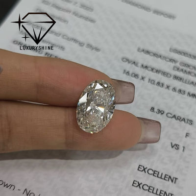 คุณภาพ LuxuryShine Excellent Cut Lab Diamond D-F สีขาวโอวาล 0.1-10CT VS1 พร้อมประกาศนียบัตร IGI หินตัด 3EX โรงงาน