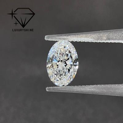 LuxuryShine Excellent Cut Lab Diamond D-F สีขาวโอวาล 0.1-10CT VS1 พร้อมประกาศนียบัตร IGI หินตัด 3EX