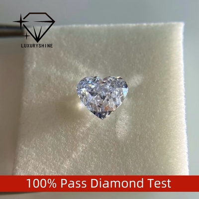 LuxuryShine VVS2 หัวใจสีขาว ดีเยี่ยมตัดห้องปฏิบัติการ เพชรเติบโต 1CT 2CT 3CT 4CT 5CT การสนับสนุนการปรับแต่งพิเศษ