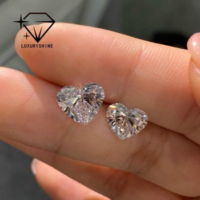 คุณภาพ LuxuryShine VVS2 หัวใจสีขาว ดีเยี่ยมตัดห้องปฏิบัติการ เพชรเติบโต 1CT 2CT 3CT 4CT 5CT การสนับสนุนการปรับแต่งพิเศษ โรงงาน
