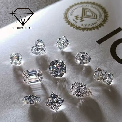 คุณภาพ LuxuryShine VVS-VS Asscher Shape Lab เพชรเติบโต 0.1-10CT D-F สีเพชรสีขาว พร้อมประกาศนียบัตร IGI หินตัด 3EX โรงงาน