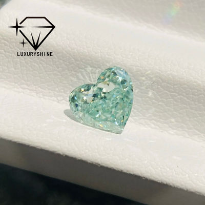 คุณภาพ LuxuryShine สีชมพู / เหลือง / เขียว หัวใจตัดห้องปฏิบัติการเพชรที่เติบโต VVS-VS เพชรแท้ & พระเครื่องแต่งงาน & พระเครื่องที่กําหนดเอง โรงงาน