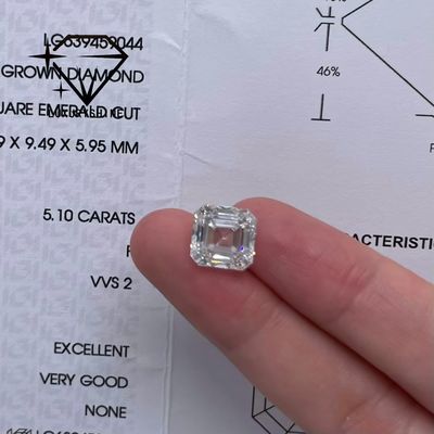 คุณภาพ LuxuryShine VVS-VS เพชรแล็บทรง Asscher ขนาด 0.1-10 กะรัต D-F สีขาว พร้อมใบรับรอง IGI 3EX Cut Stones โรงงาน