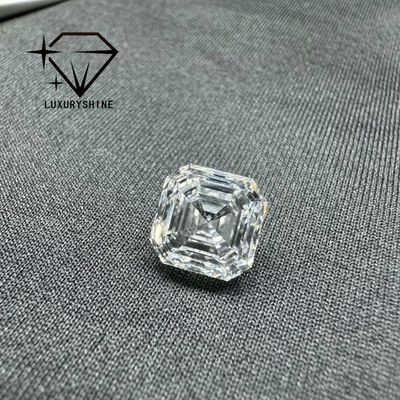 คุณภาพ LuxuryShine VVS-VS เพชรแล็บทรง Asscher ขนาด 0.1-10 กะรัต D-F สีขาว พร้อมใบรับรอง IGI 3EX Cut Stones โรงงาน