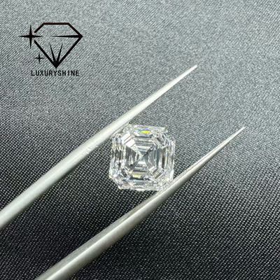 คุณภาพ LuxuryShine VVS-VS เพชรแล็บทรง Asscher ขนาด 0.1-10 กะรัต D-F สีขาว พร้อมใบรับรอง IGI 3EX Cut Stones โรงงาน