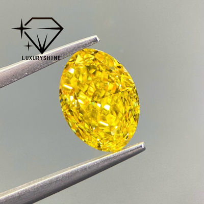 คุณภาพ LuxuryShine VVS-VS เพชรแล็บสีแฟนซีเยลโลว์/ไลท์เยลโลว์/แฟนซีอินเทนส์/วิivid เยลโลว์ 1 กะรัต 2 กะรัต 3 กะรัต 4 กะรัต 5 กะรัต ทรง Oval Excellent Cut พร้อมใบรับรองและเครื่องประดับสั่งทำพิเศษ โรงงาน