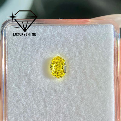คุณภาพ LuxuryShine VVS-VS เพชรแล็บสีแฟนซีเยลโลว์/ไลท์เยลโลว์/แฟนซีอินเทนส์/วิivid เยลโลว์ 1 กะรัต 2 กะรัต 3 กะรัต 4 กะรัต 5 กะรัต ทรง Oval Excellent Cut พร้อมใบรับรองและเครื่องประดับสั่งทำพิเศษ โรงงาน