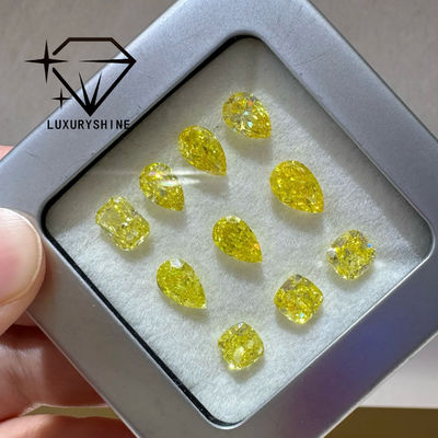 คุณภาพ LuxuryShine VVS-VS เพชรแล็บสีแฟนซีเยลโลว์/ไลท์เยลโลว์/แฟนซีอินเทนส์/วิivid เยลโลว์ 1 กะรัต 2 กะรัต 3 กะรัต 4 กะรัต 5 กะรัต ทรง Oval Excellent Cut พร้อมใบรับรองและเครื่องประดับสั่งทำพิเศษ โรงงาน