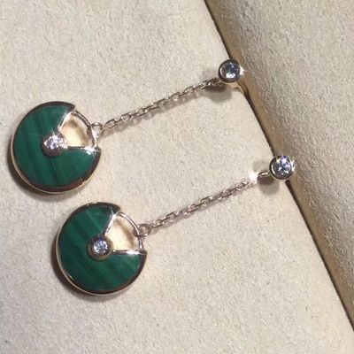 คุณภาพ พระเครื่อง De ต่างหู ส่วนบุคคล เครื่องประดับ ทอง 18k สีเหลือง / ชมพู / ทองคำขาว โรงงาน