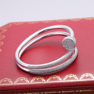 คุณภาพ เครื่องประดับ Juste Un Clou สร้อยข้อมือในทองคำขาว 18k พร้อมเพชรประดับเต็ม โรงงาน